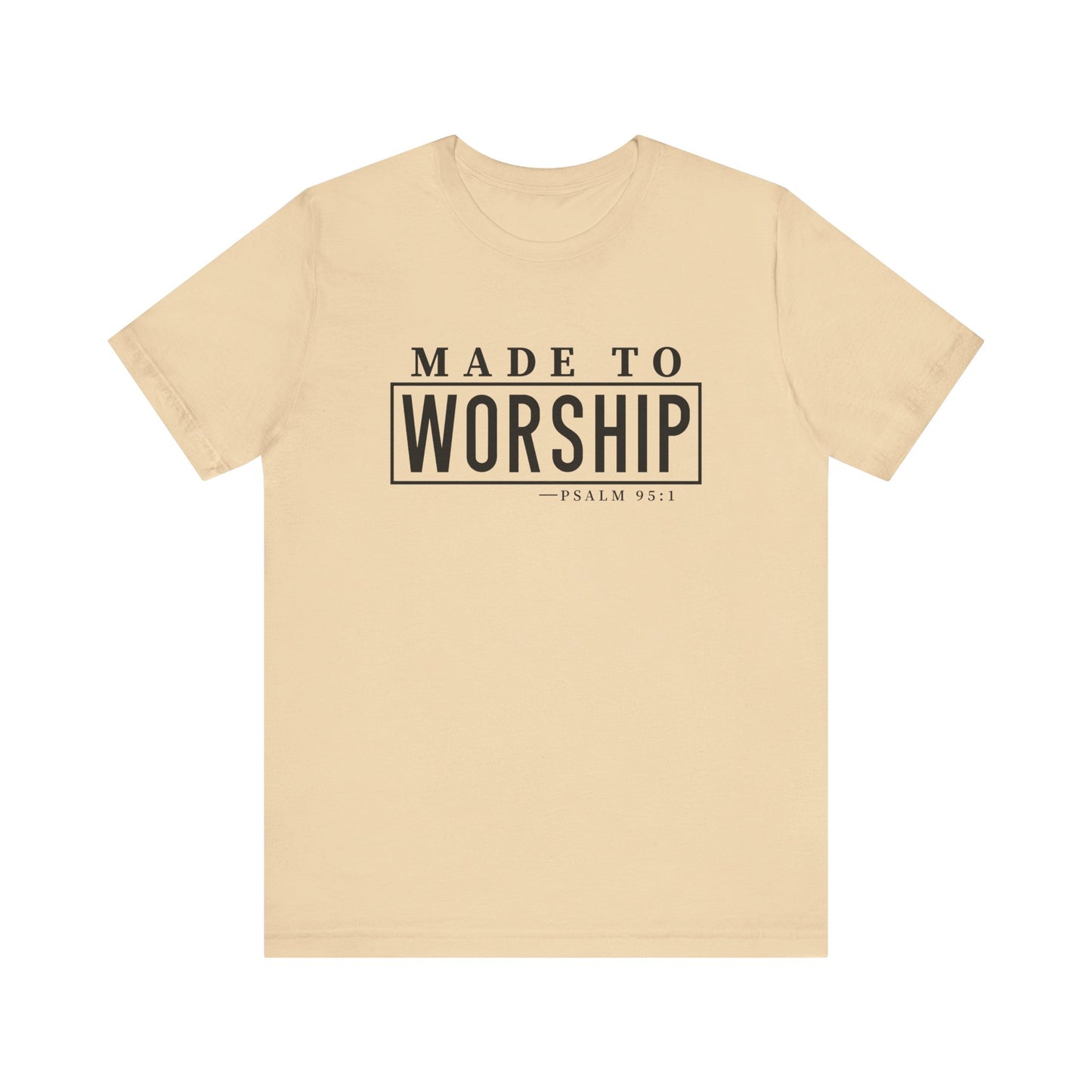 Made to Worship Black Letter Short Sleeve Tee