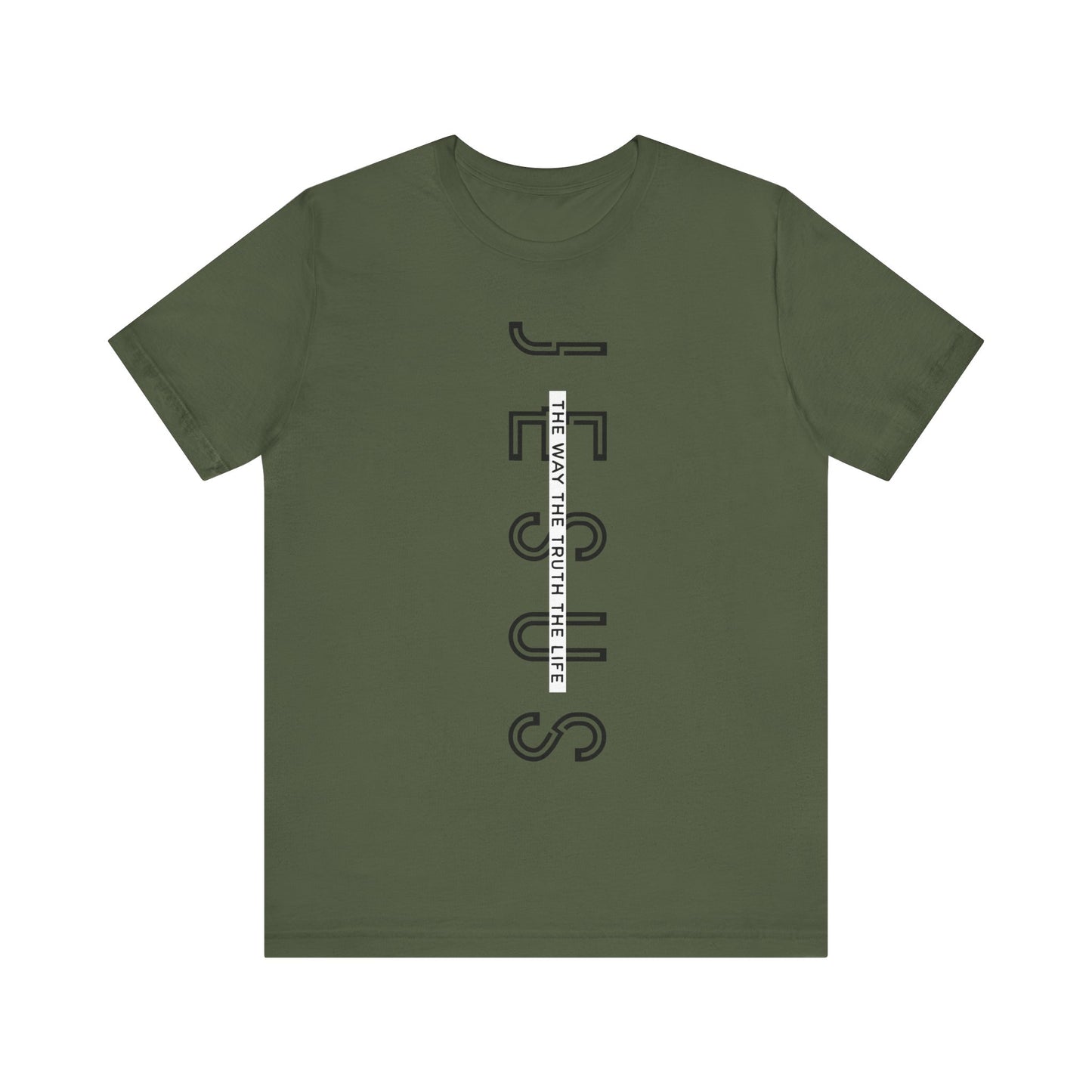 Jesus is The Way Black Letter Short Sleeve Tee