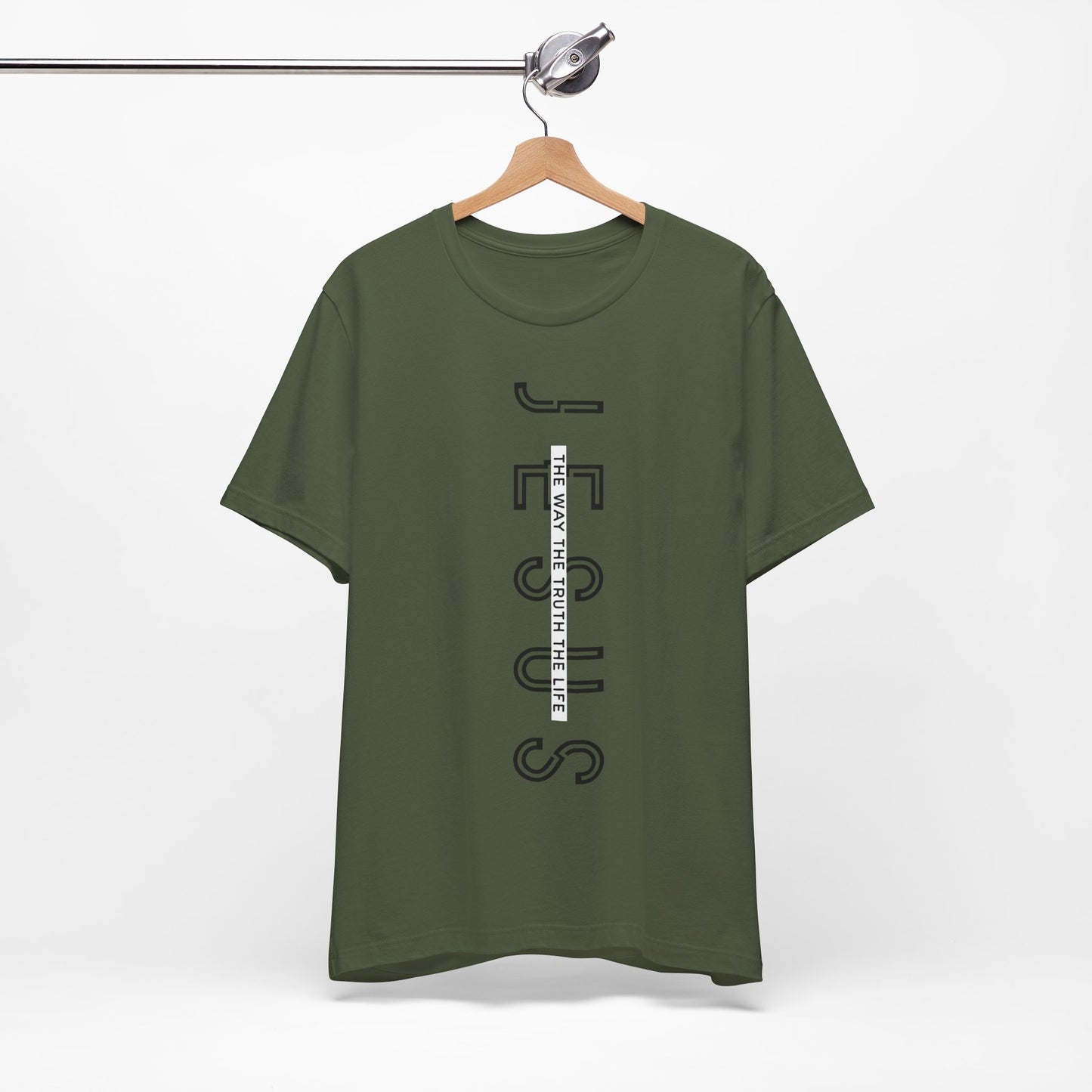 Jesus is The Way Black Letter Short Sleeve Tee