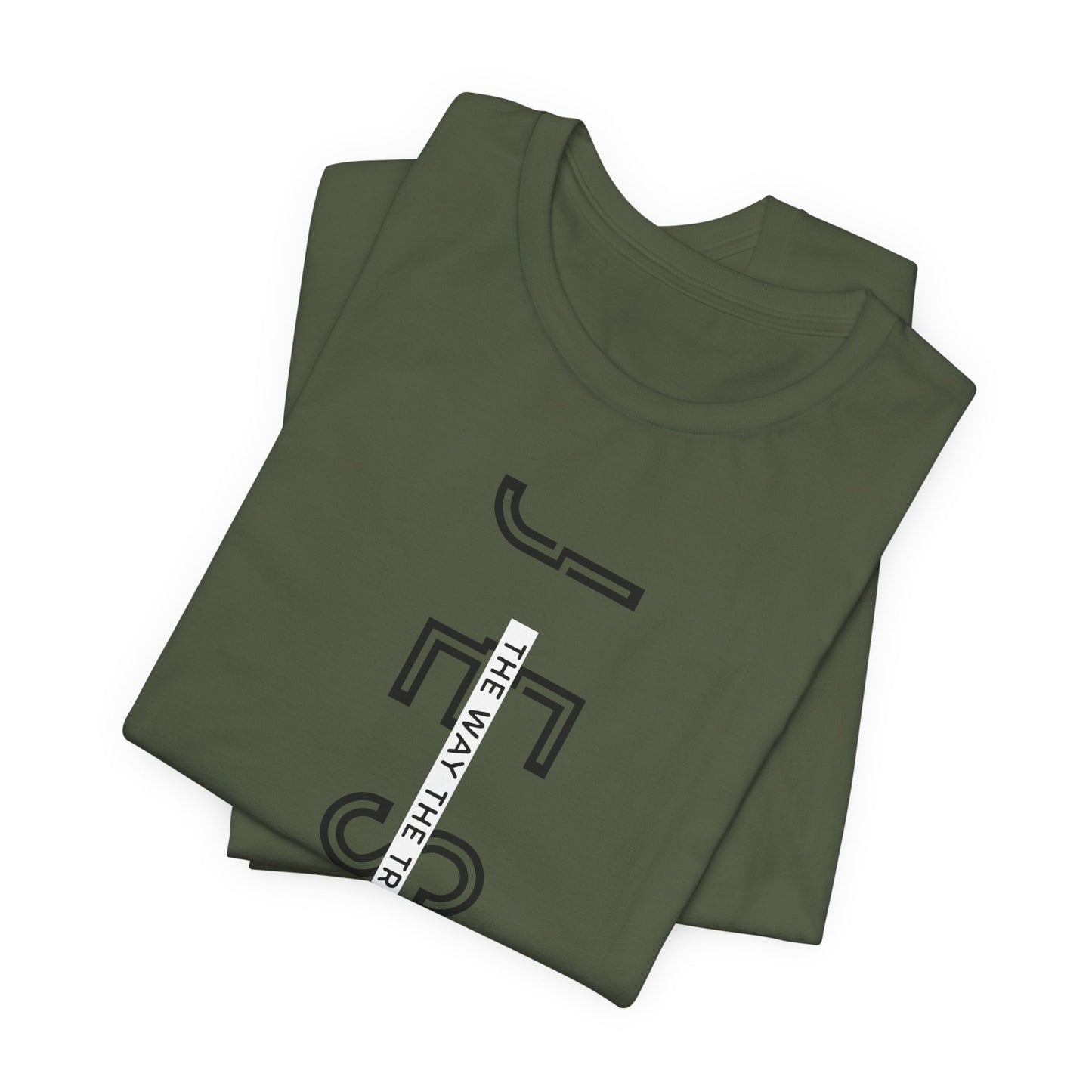 Jesus is The Way Black Letter Short Sleeve Tee