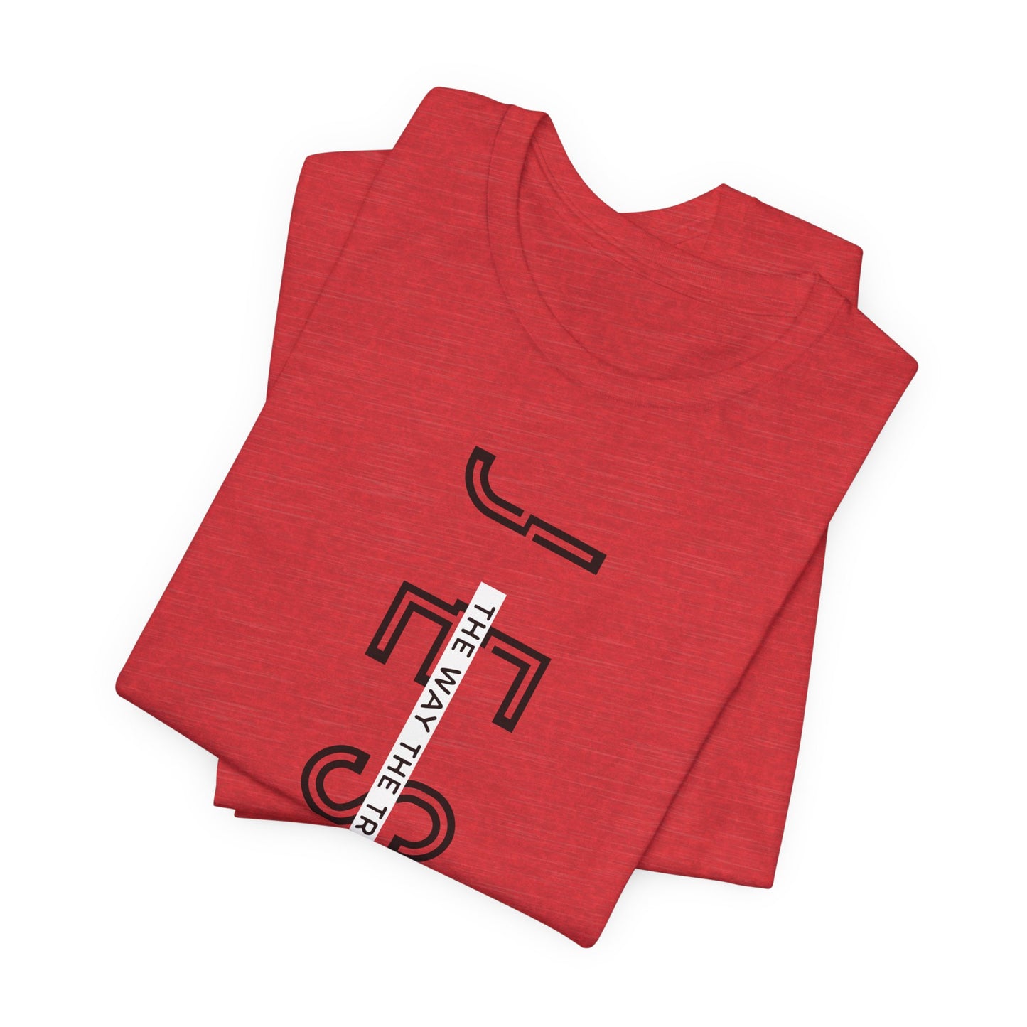 Jesus is The Way Black Letter Short Sleeve Tee