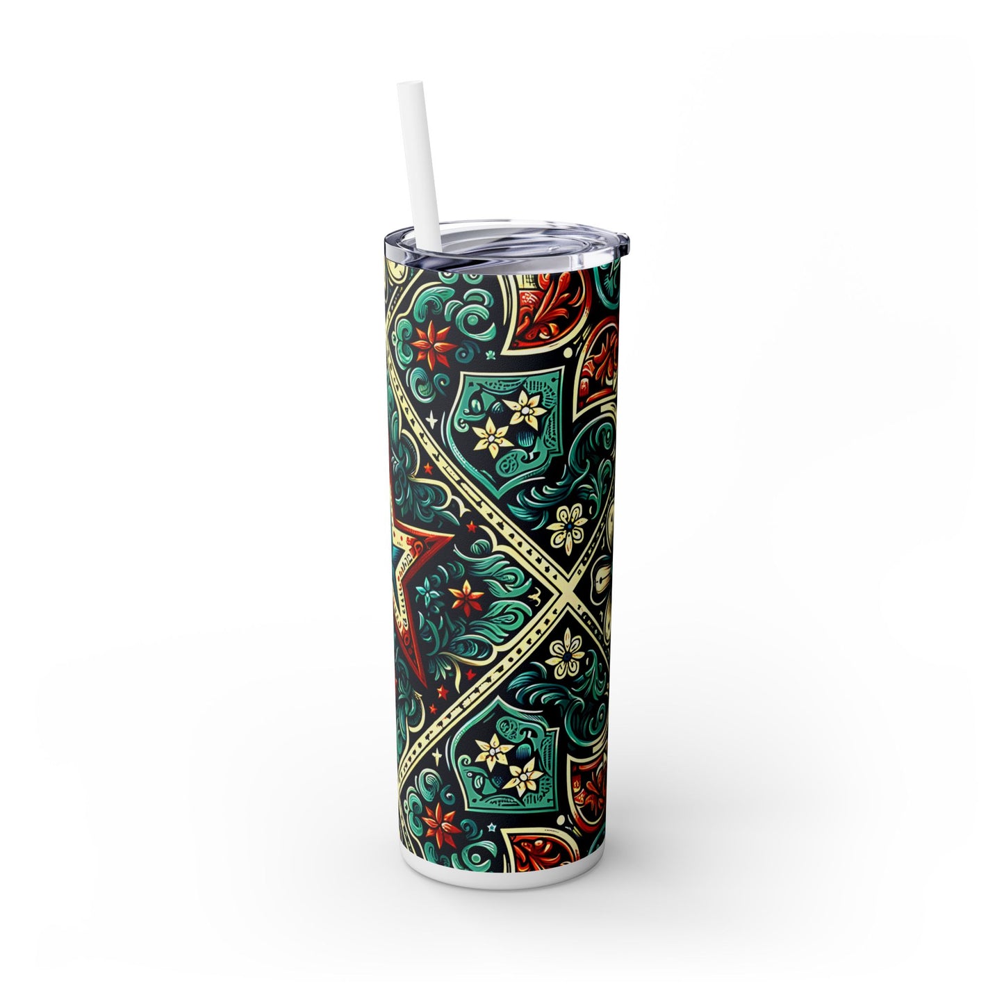 Star Skinny Tumbler with Straw, 20oz
