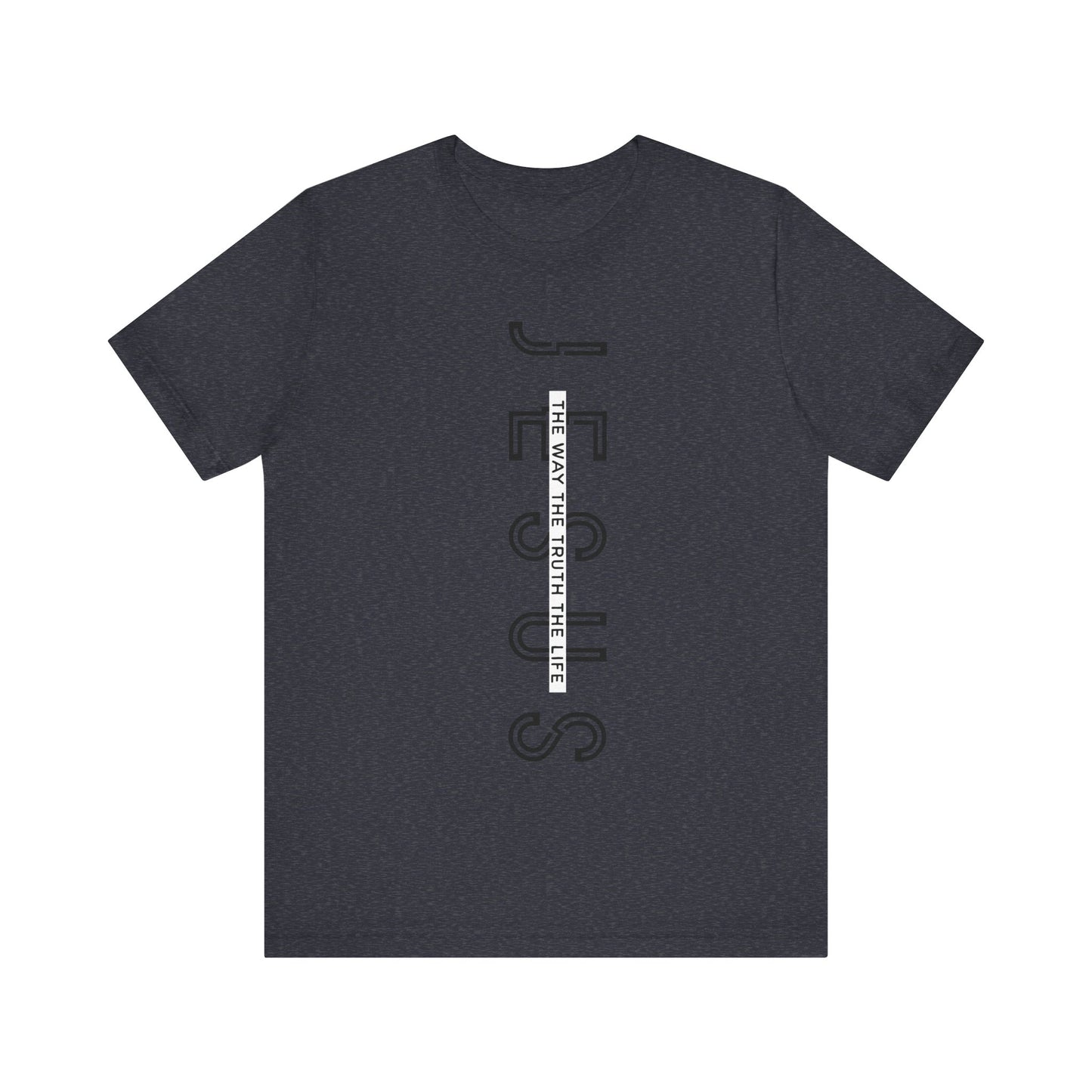 Jesus is The Way Black Letter Short Sleeve Tee