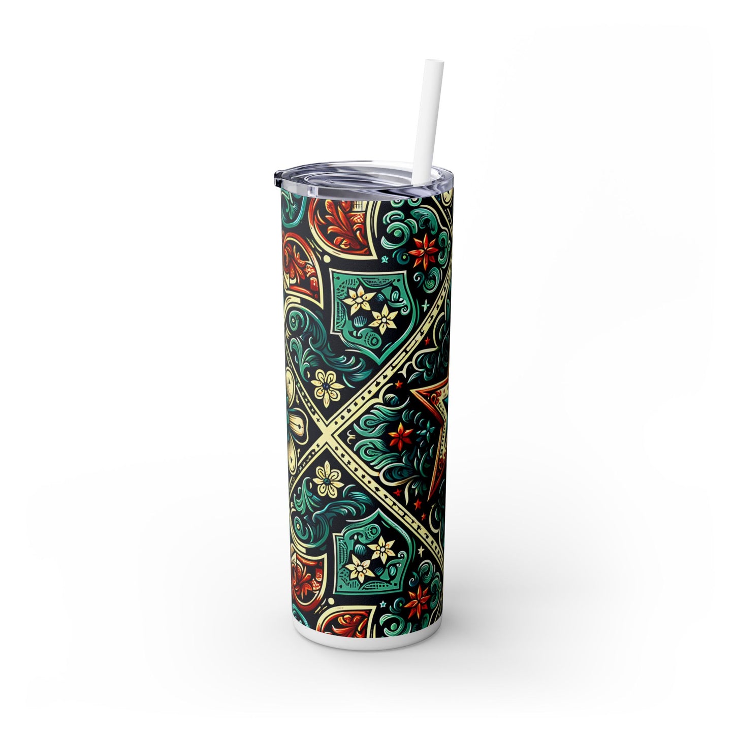 Star Skinny Tumbler with Straw, 20oz