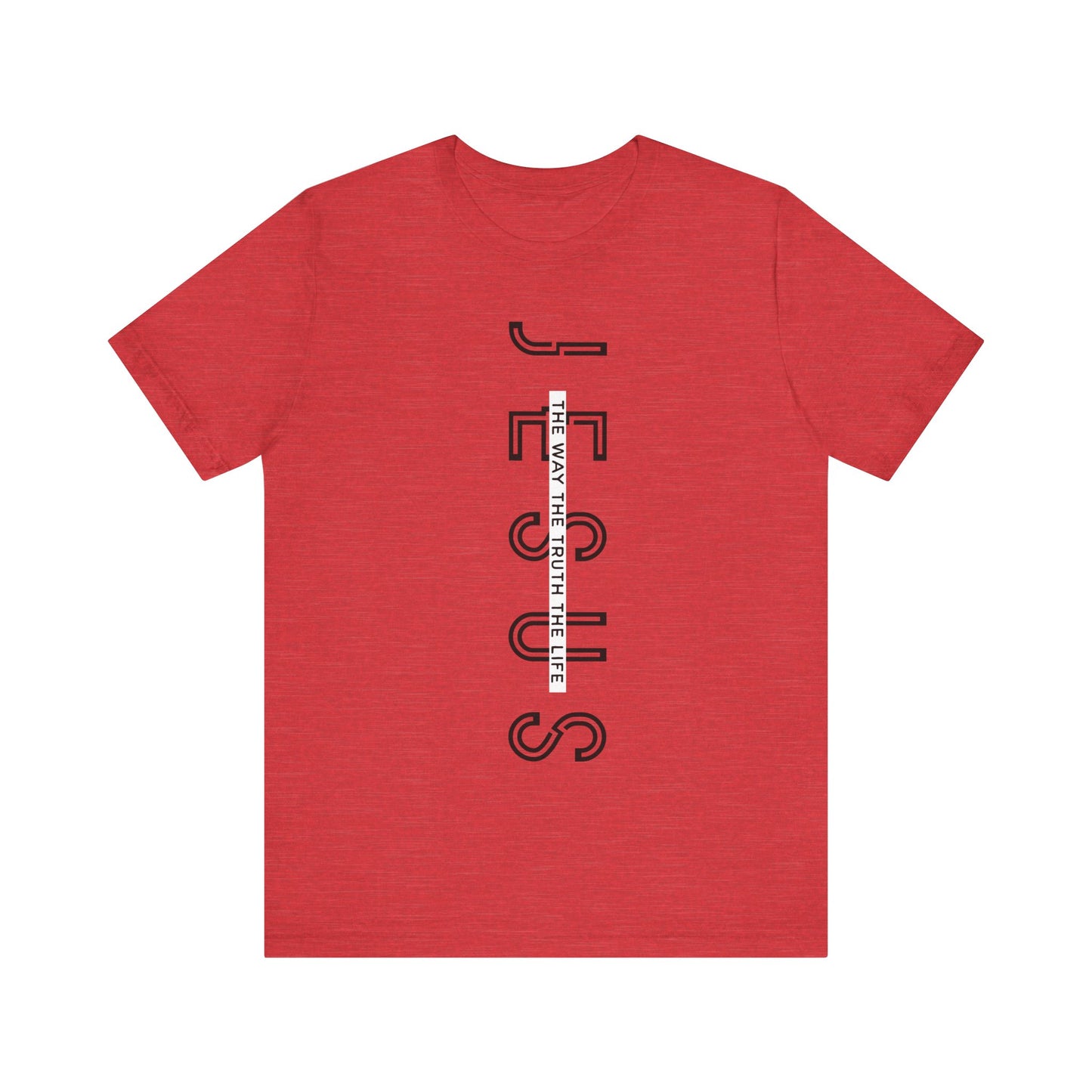 Jesus is The Way Black Letter Short Sleeve Tee