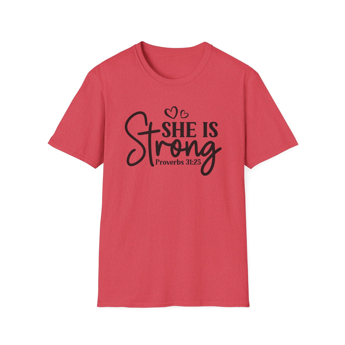 She is Strong Black Letter Softstyle T-Shirt