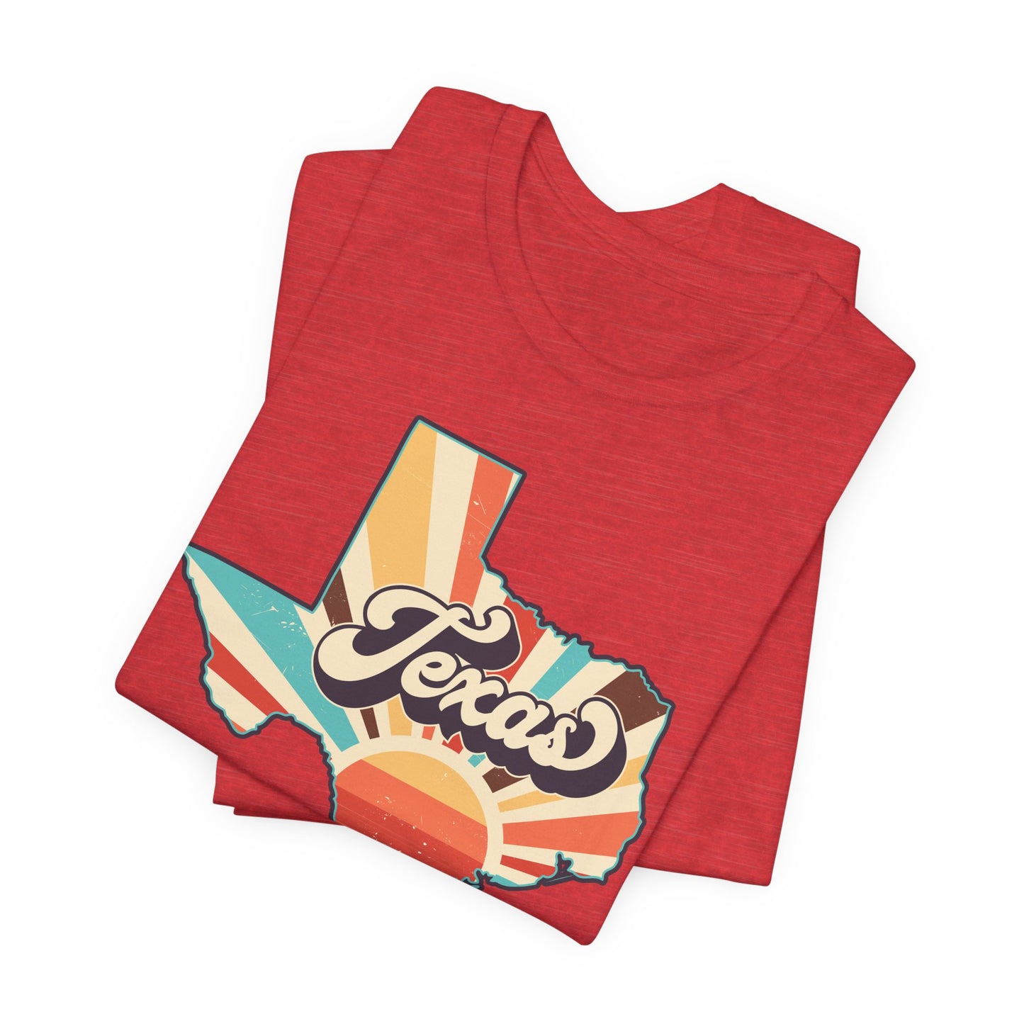 Texas Shape Sunrise Short Sleeve Tee