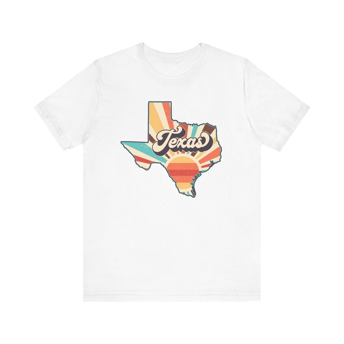 Texas Shape Sunrise Short Sleeve Tee