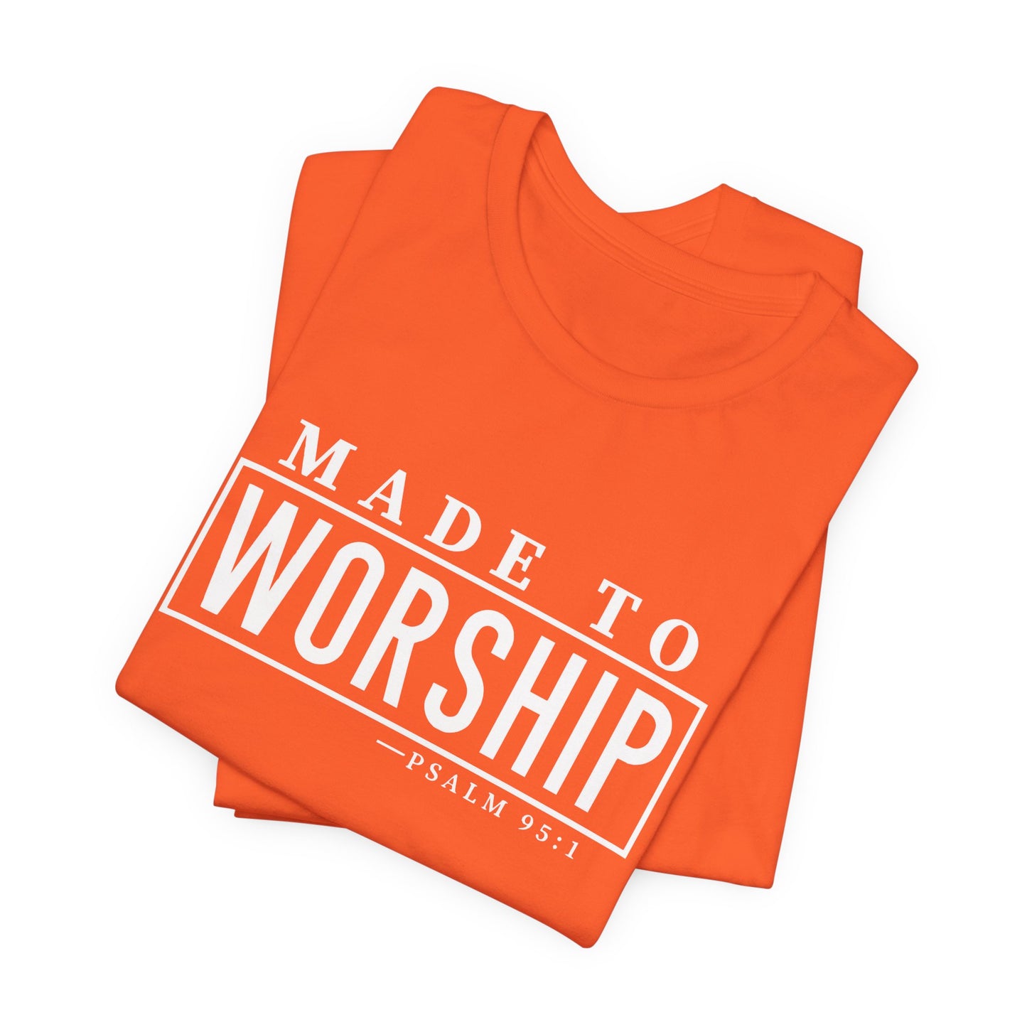 Made to Worship White Letter Short Sleeve Tee