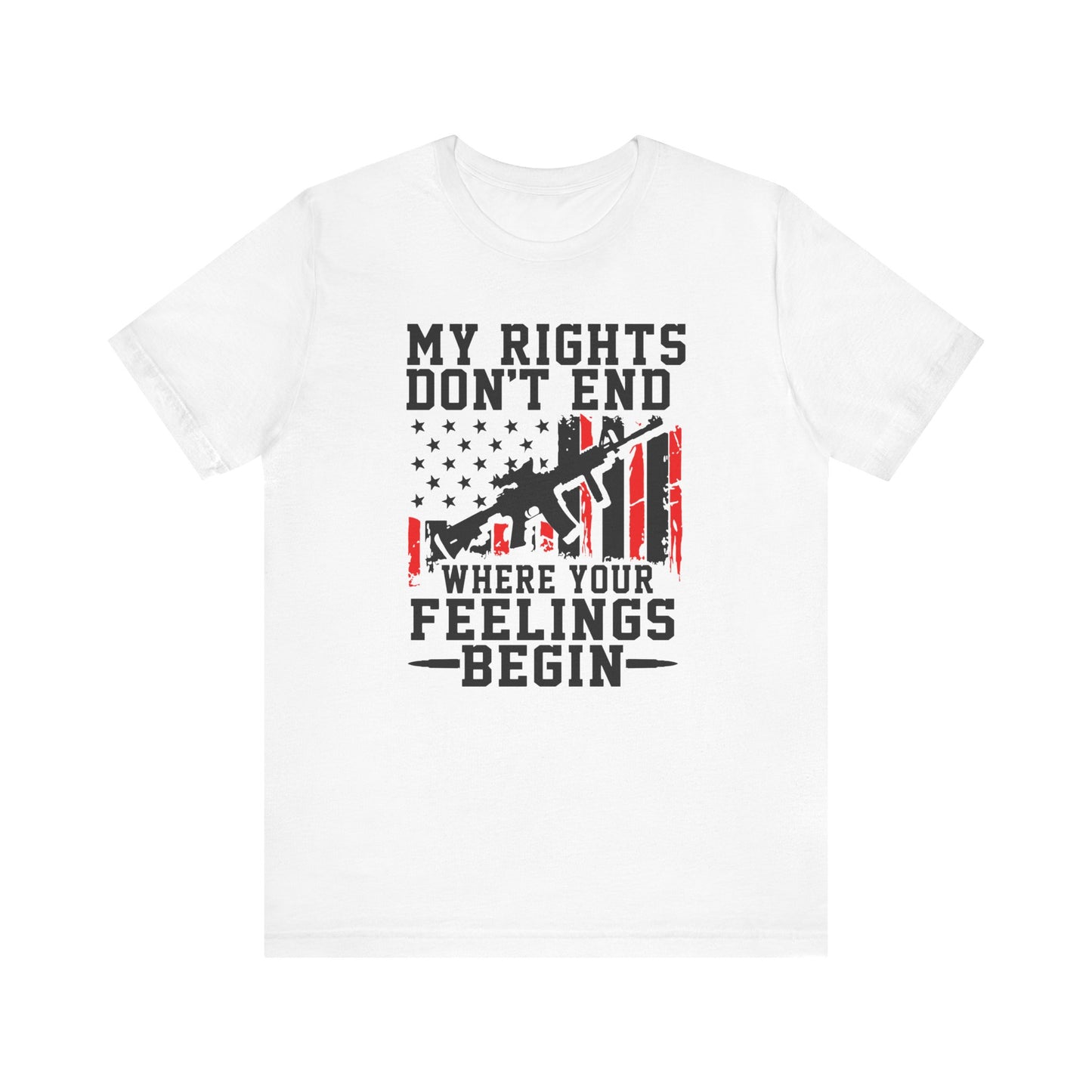 My Rights Don't End Black Letter Short Sleeve Tee