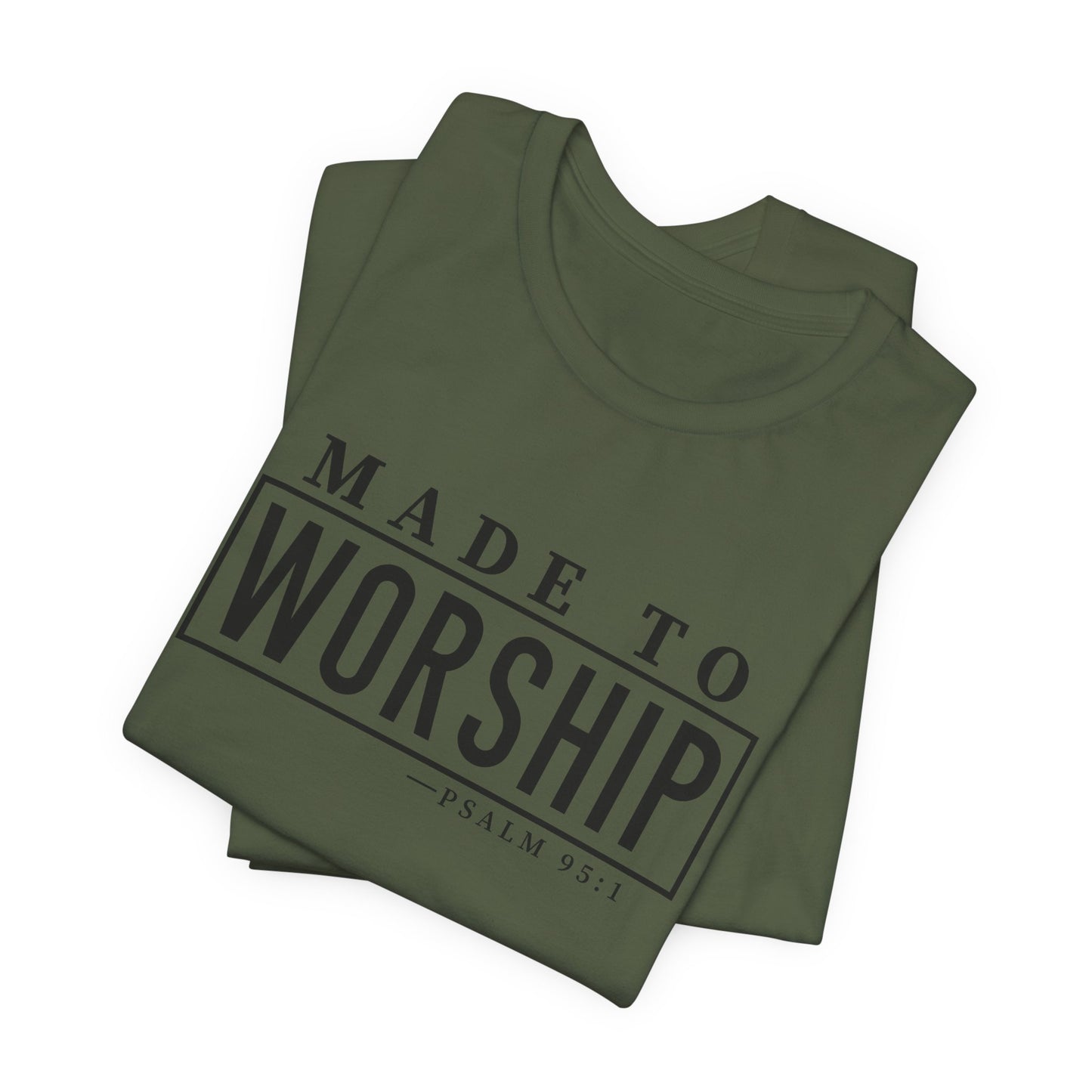 Made to Worship Black Letter Short Sleeve Tee