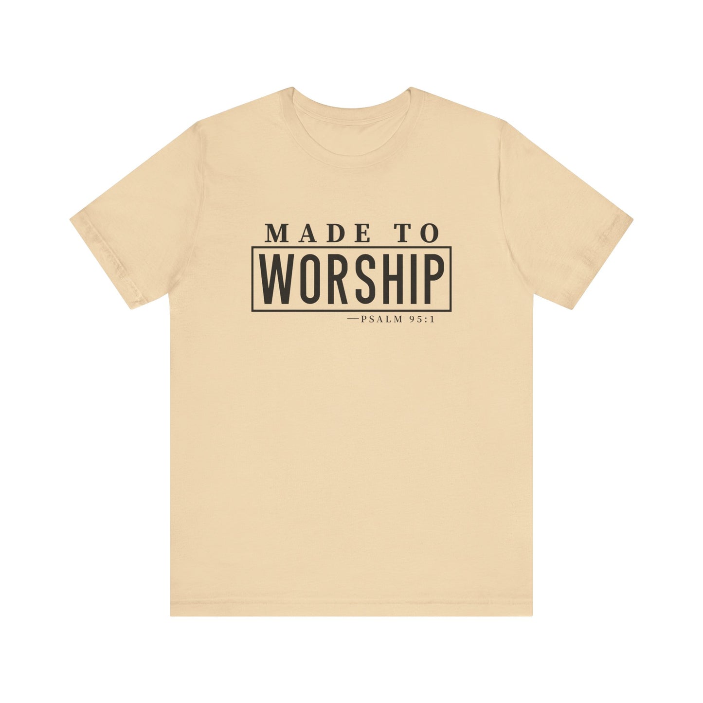 Made to Worship Black Letter Short Sleeve Tee