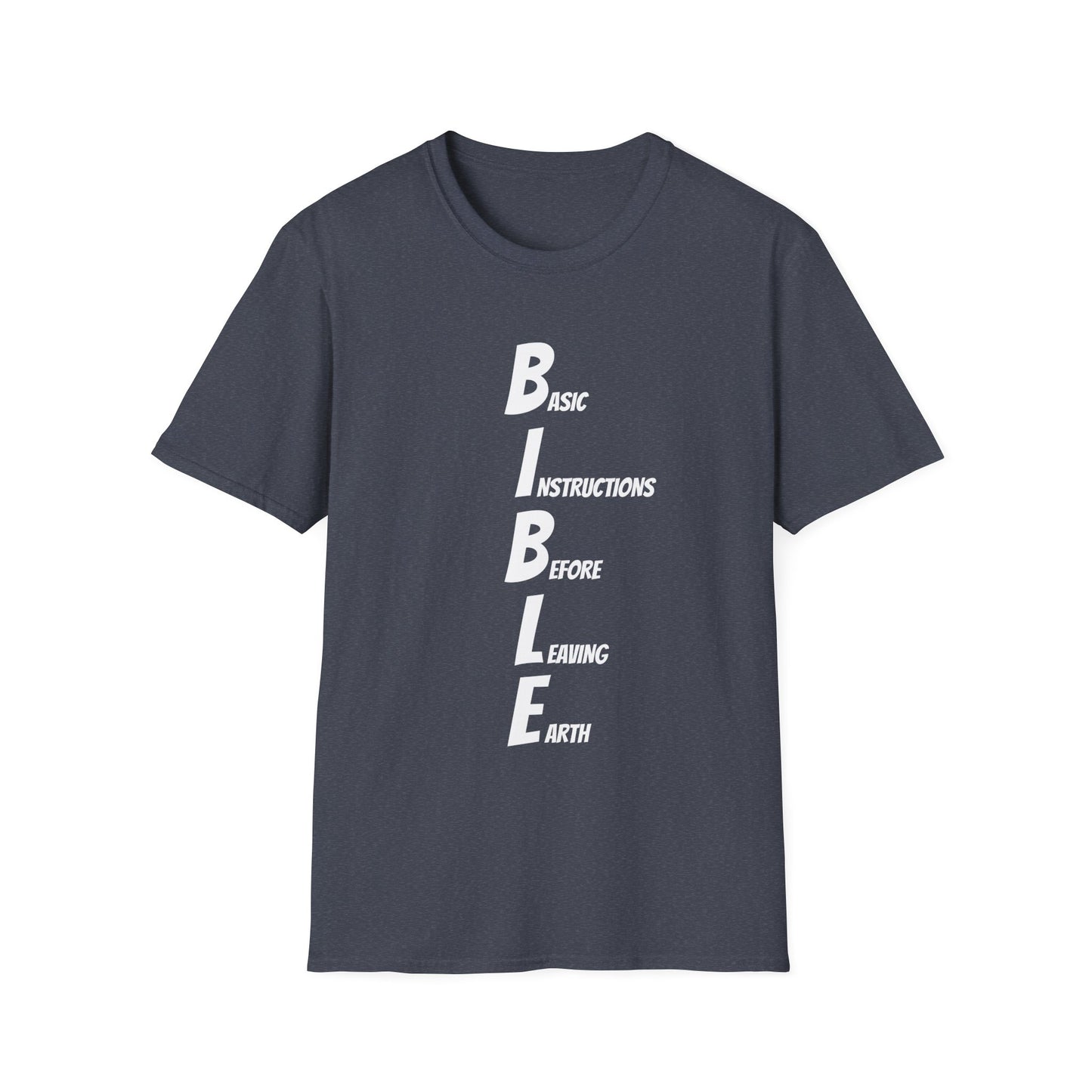 Bible White Letter Softstyle T-Shirt