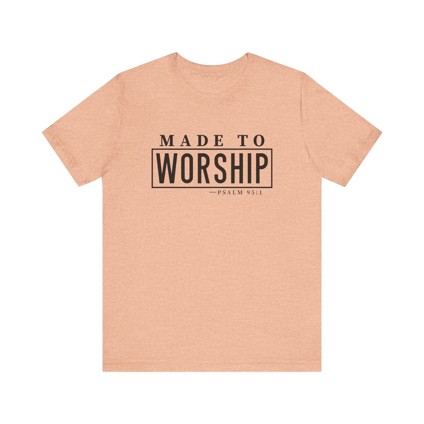 Made to Worship Black Letter Short Sleeve Tee