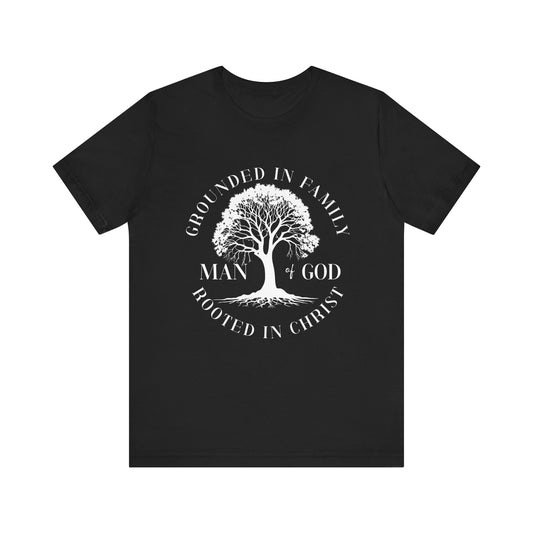 Man of God White Letter Short Sleeve Tee