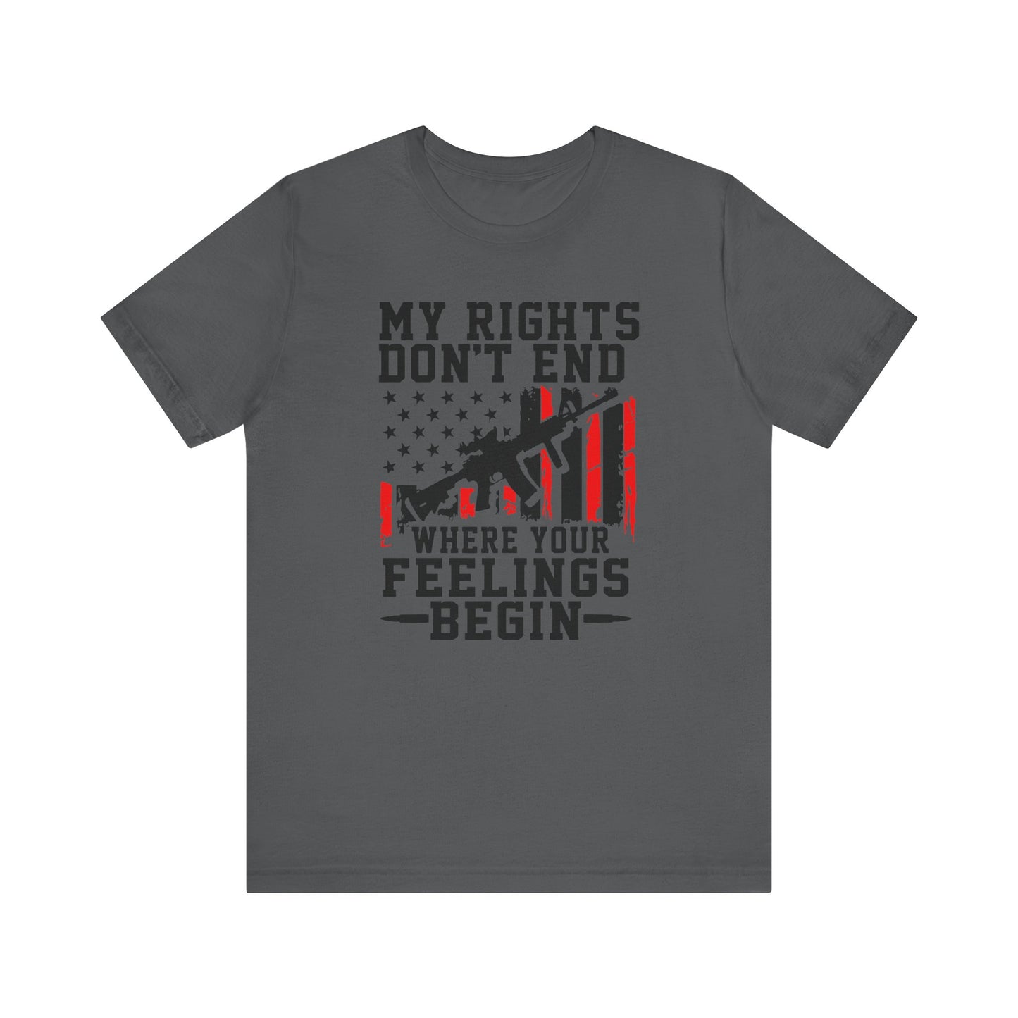 My Rights Don't End Black Letter Short Sleeve Tee