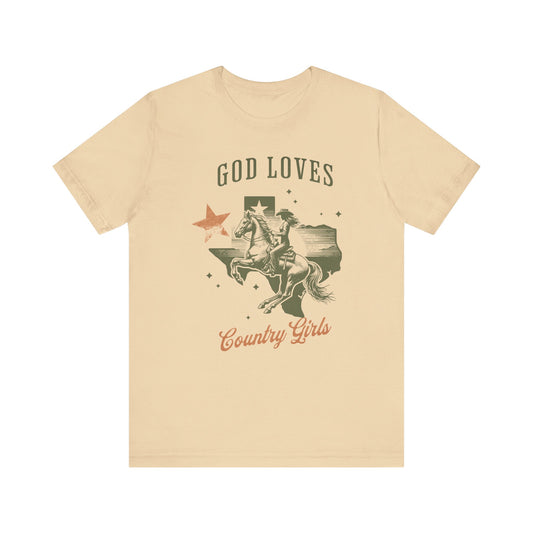 God Loves Country Girls Short Sleeve Tee