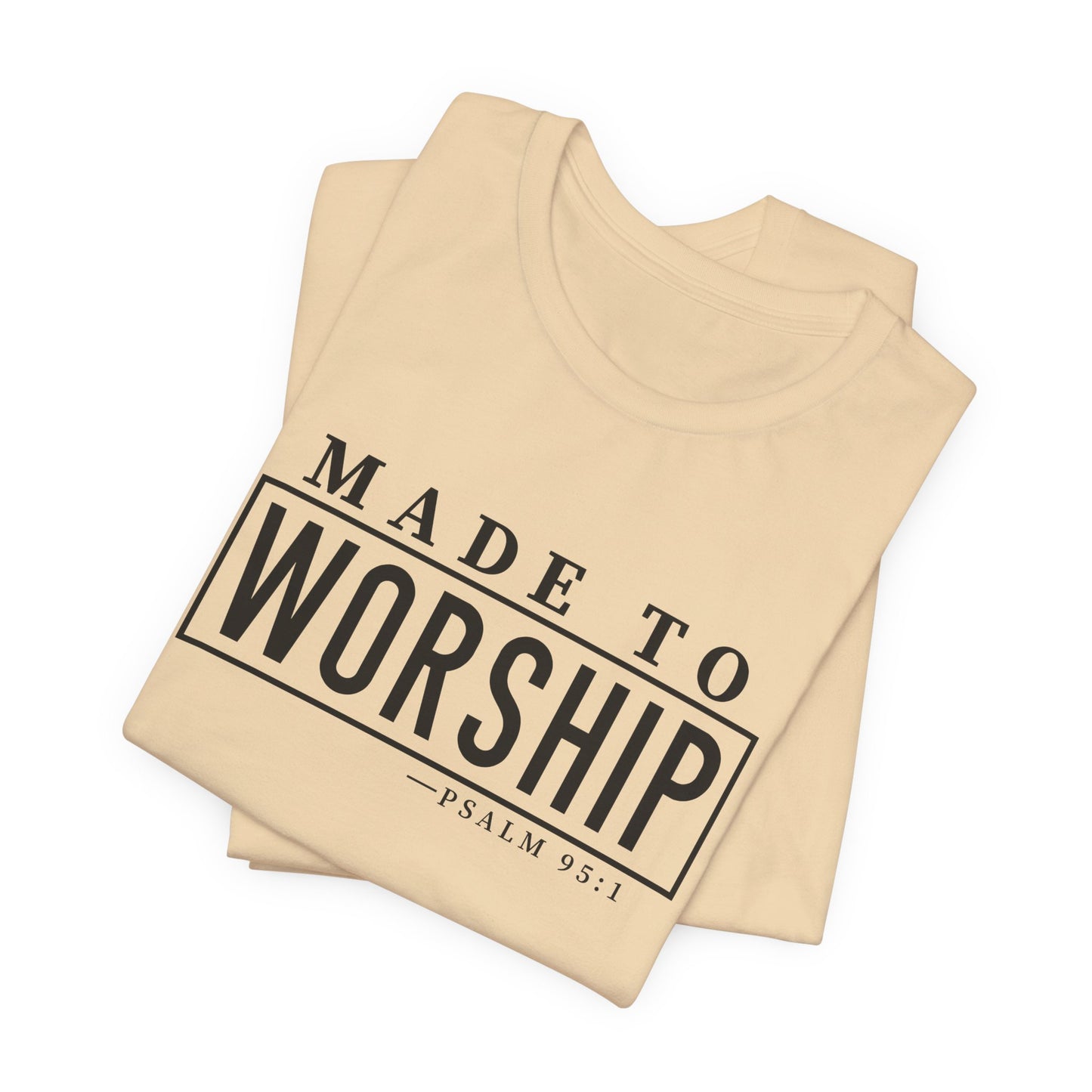 Made to Worship Black Letter Short Sleeve Tee