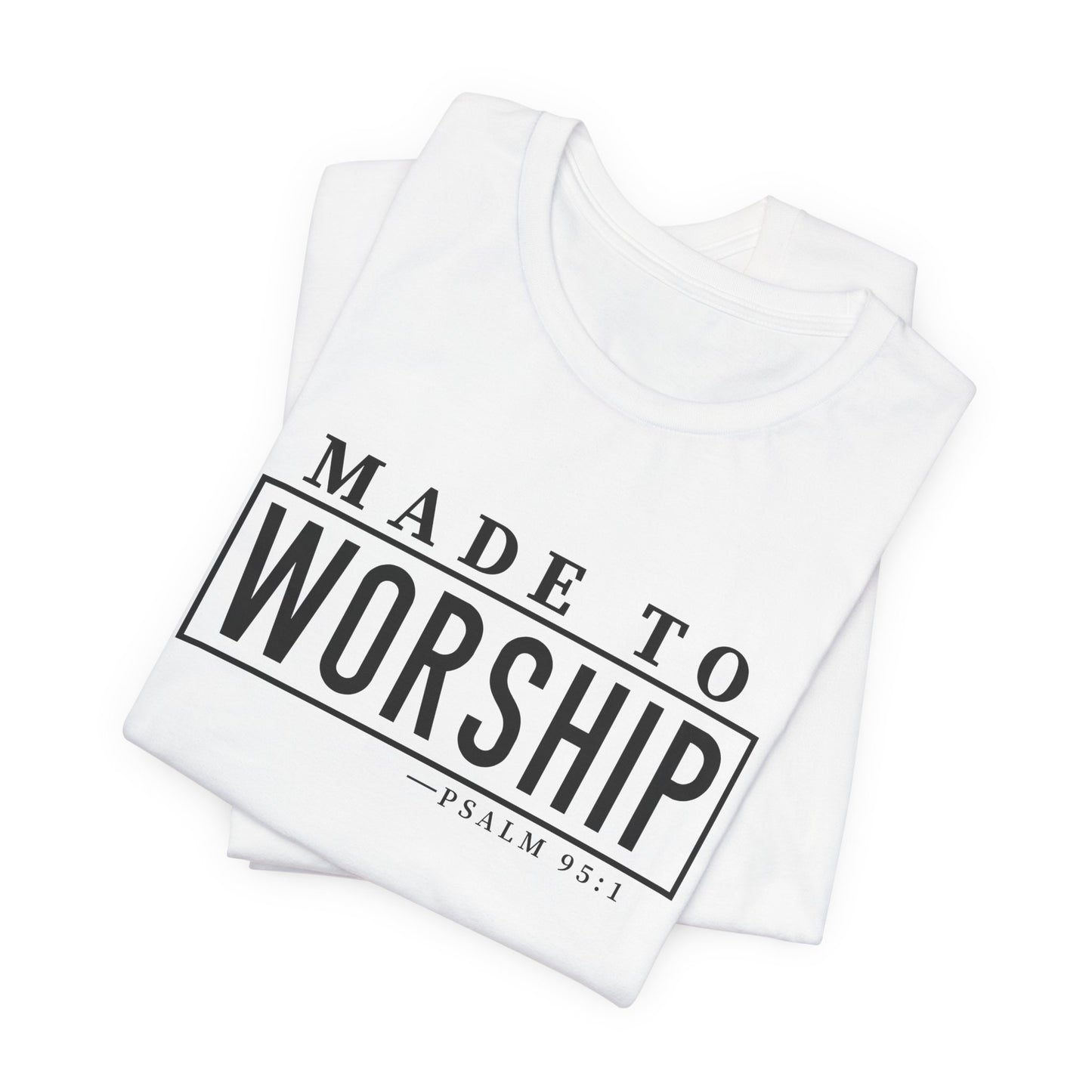 Made to Worship Black Letter Short Sleeve Tee