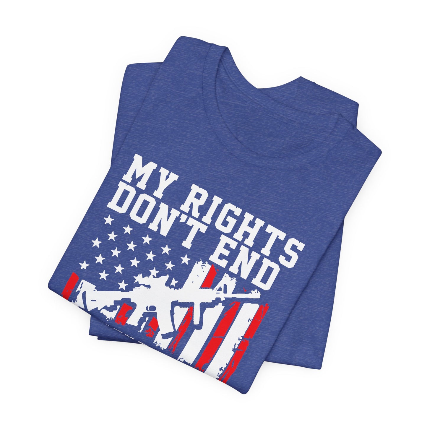 My Rights Don't End White Letter Short Sleeve Tee