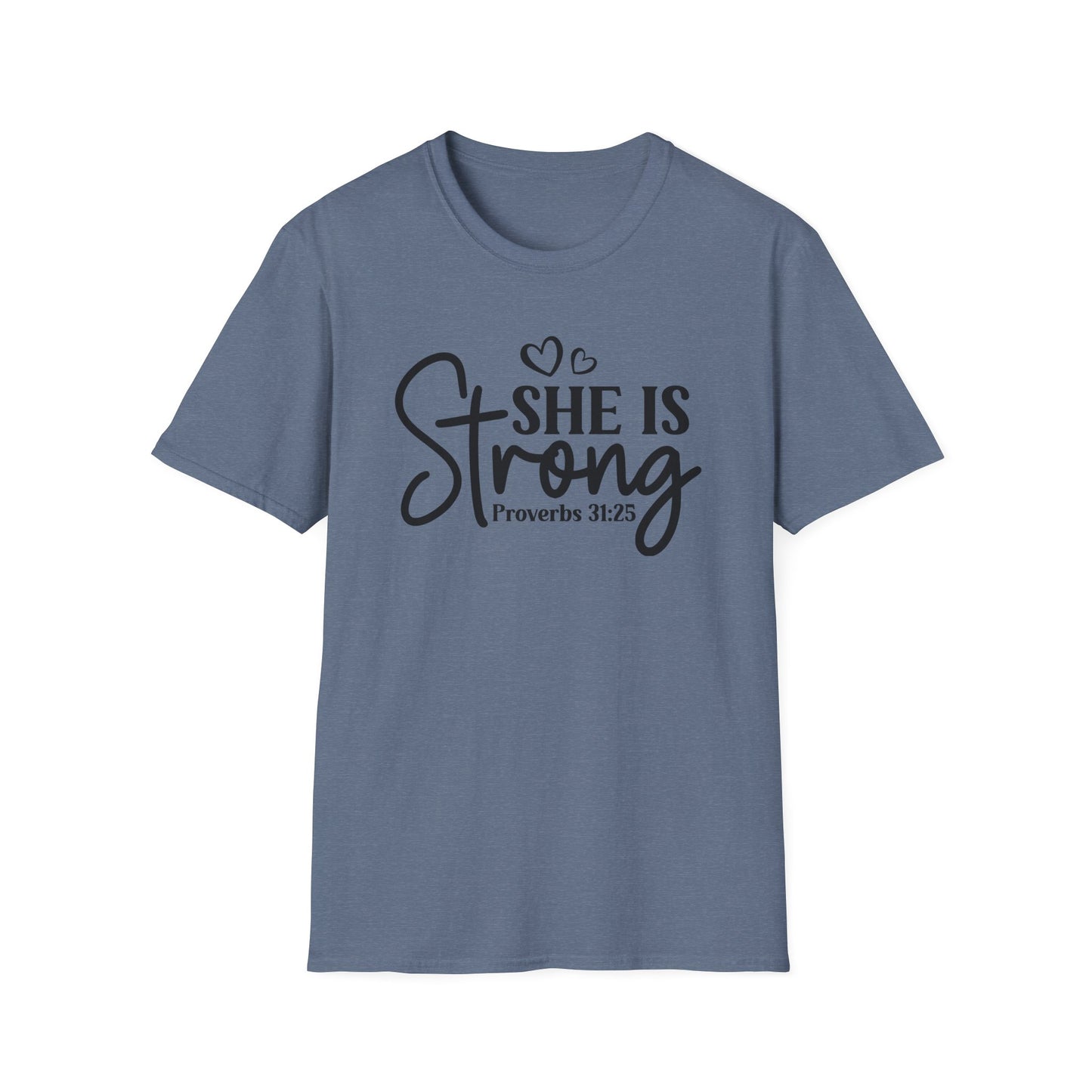 She is Strong Black Letter Softstyle T-Shirt