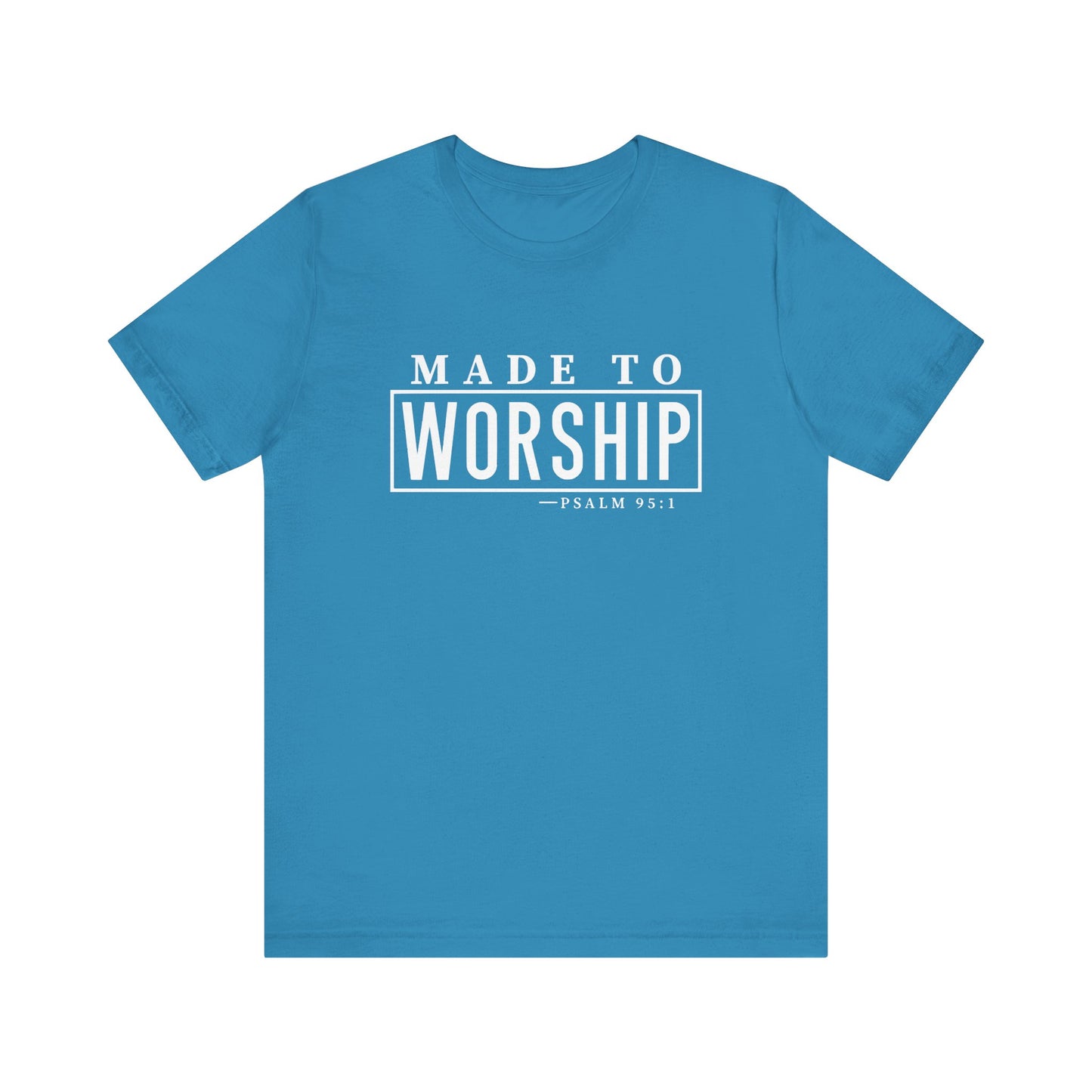 Made to Worship White Letter Short Sleeve Tee