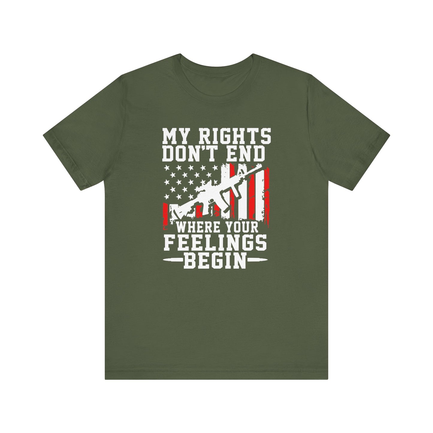 My Rights Don't End White Letter Short Sleeve Tee