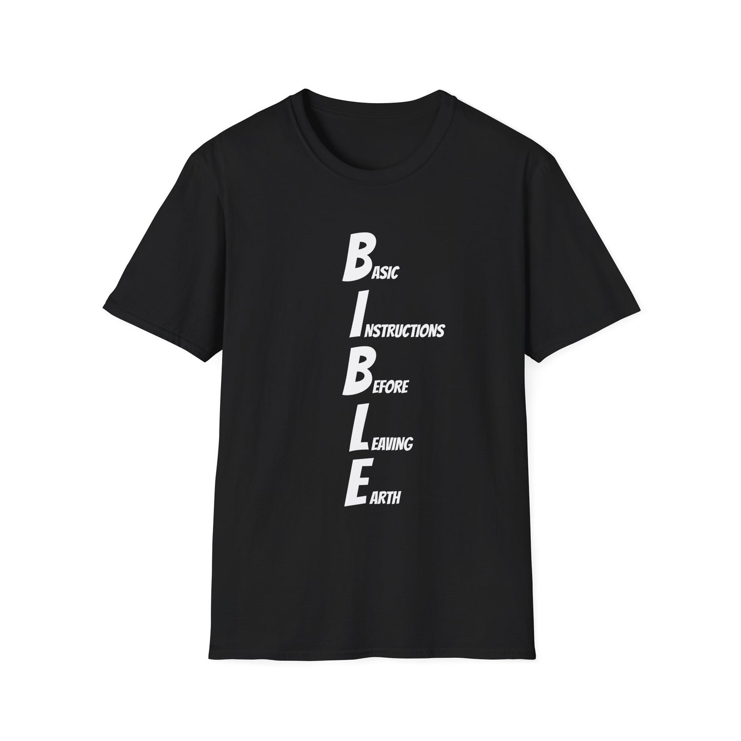 Bible White Letter Softstyle T-Shirt