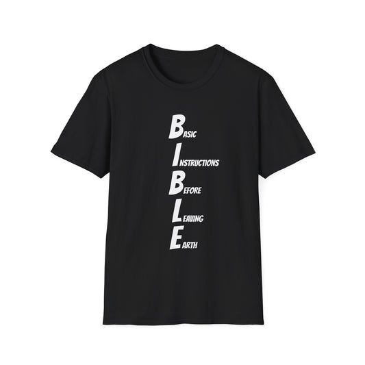 Bible White Letter Softstyle T-Shirt