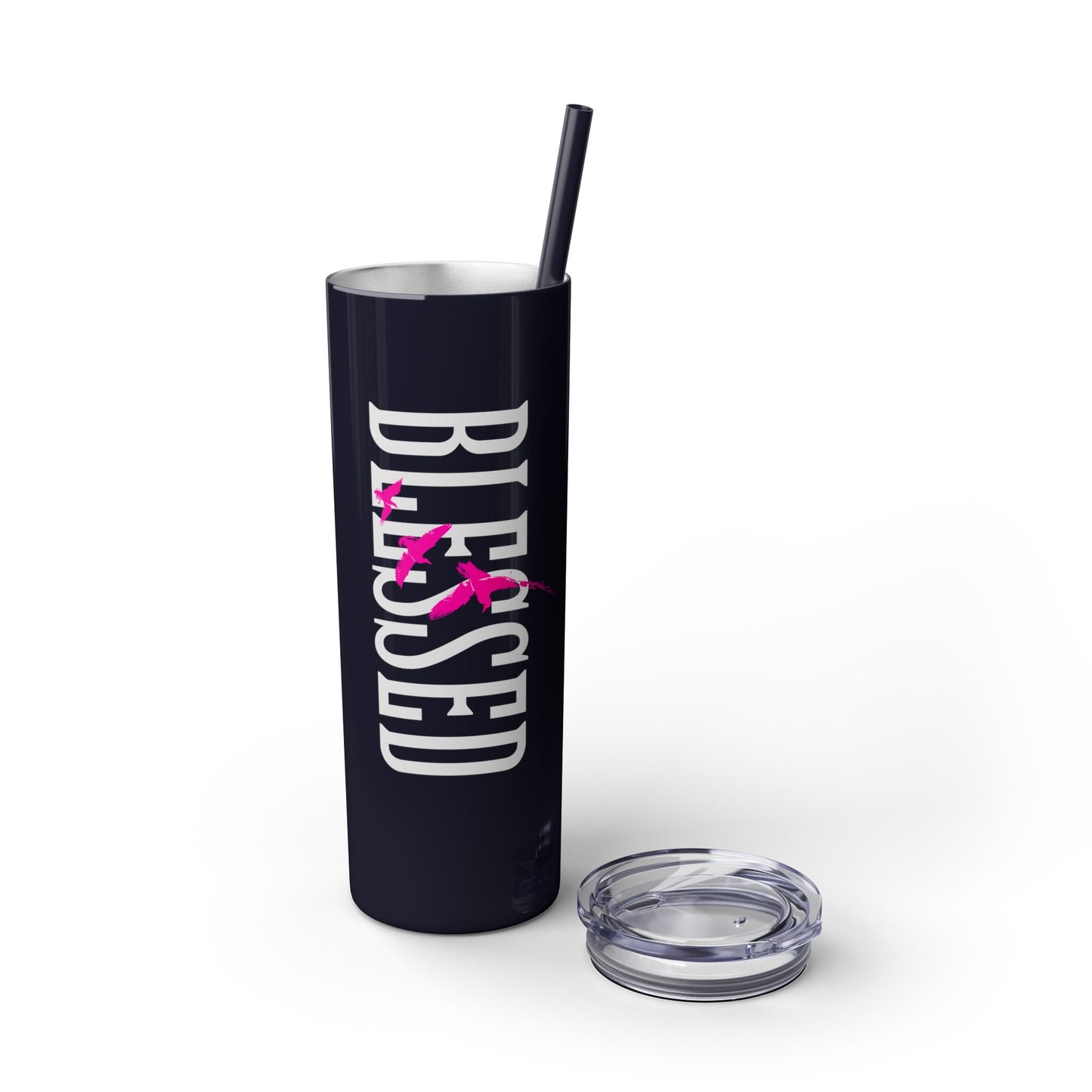 Blessed Skinny Tumbler with Straw, 20oz