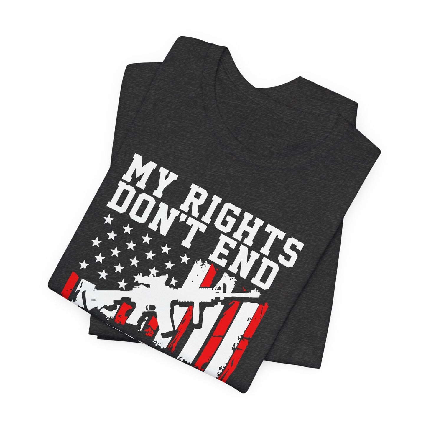 My Rights Don't End White Letter Short Sleeve Tee