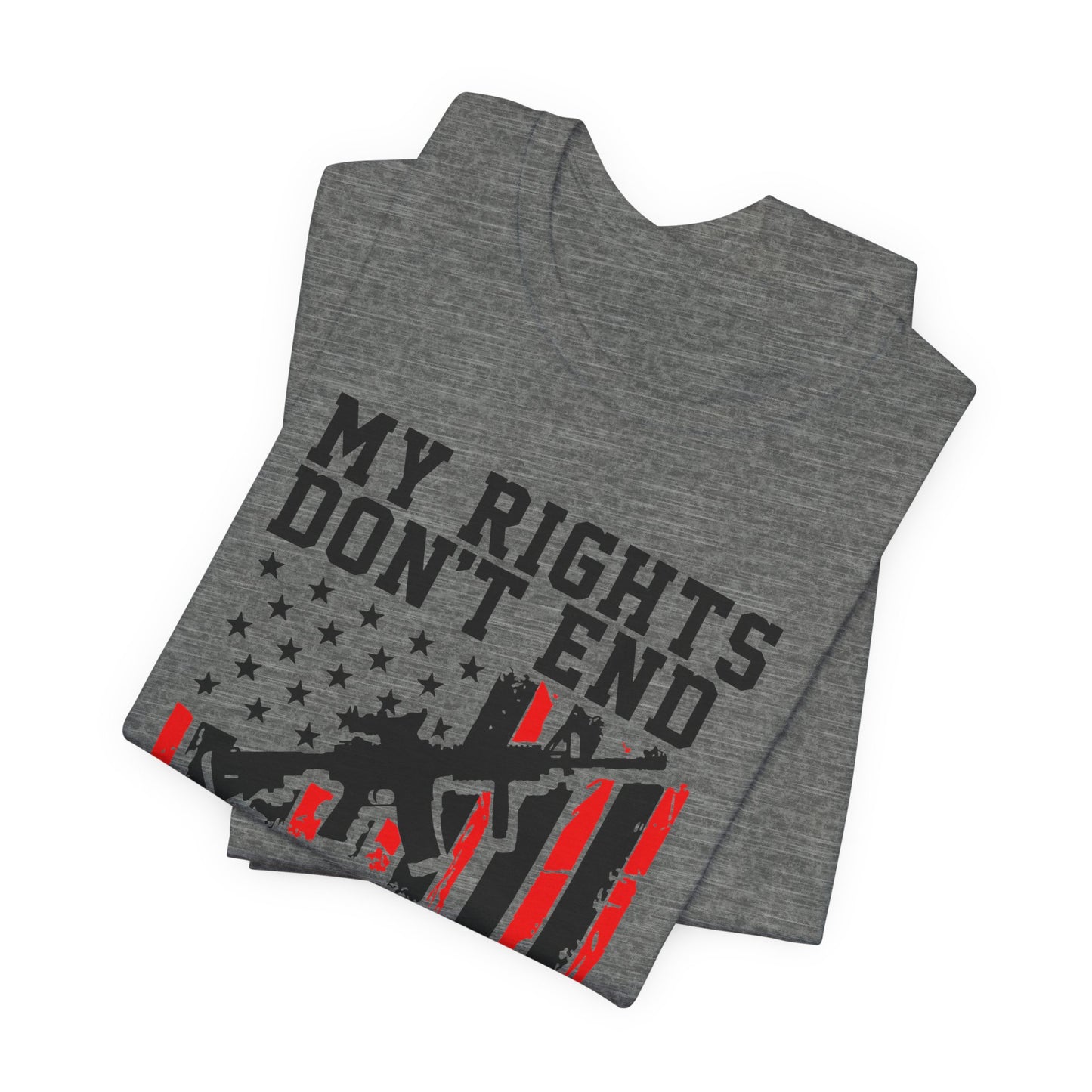 My Rights Don't End Black Letter Short Sleeve Tee