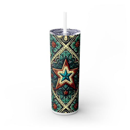 Star Skinny Tumbler with Straw, 20oz