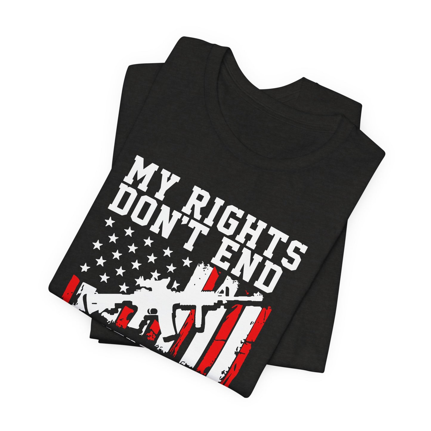 My Rights Don't End White Letter Short Sleeve Tee