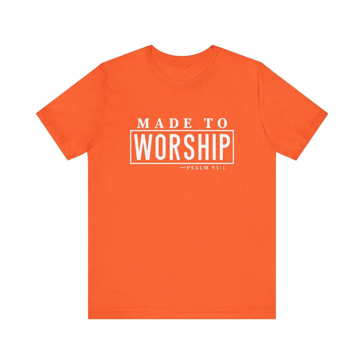 Made to Worship White Letter Short Sleeve Tee