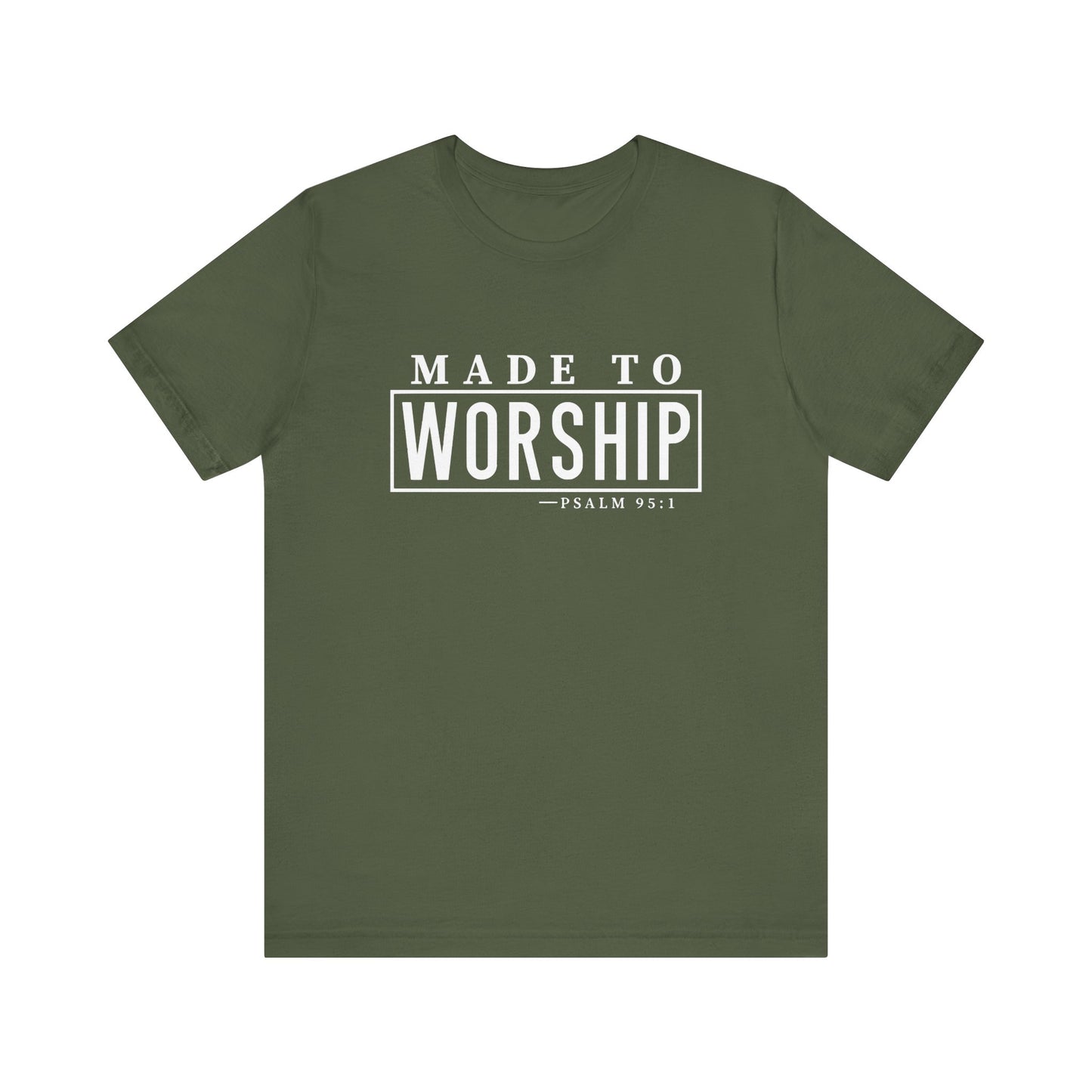 Made to Worship White Letter Short Sleeve Tee