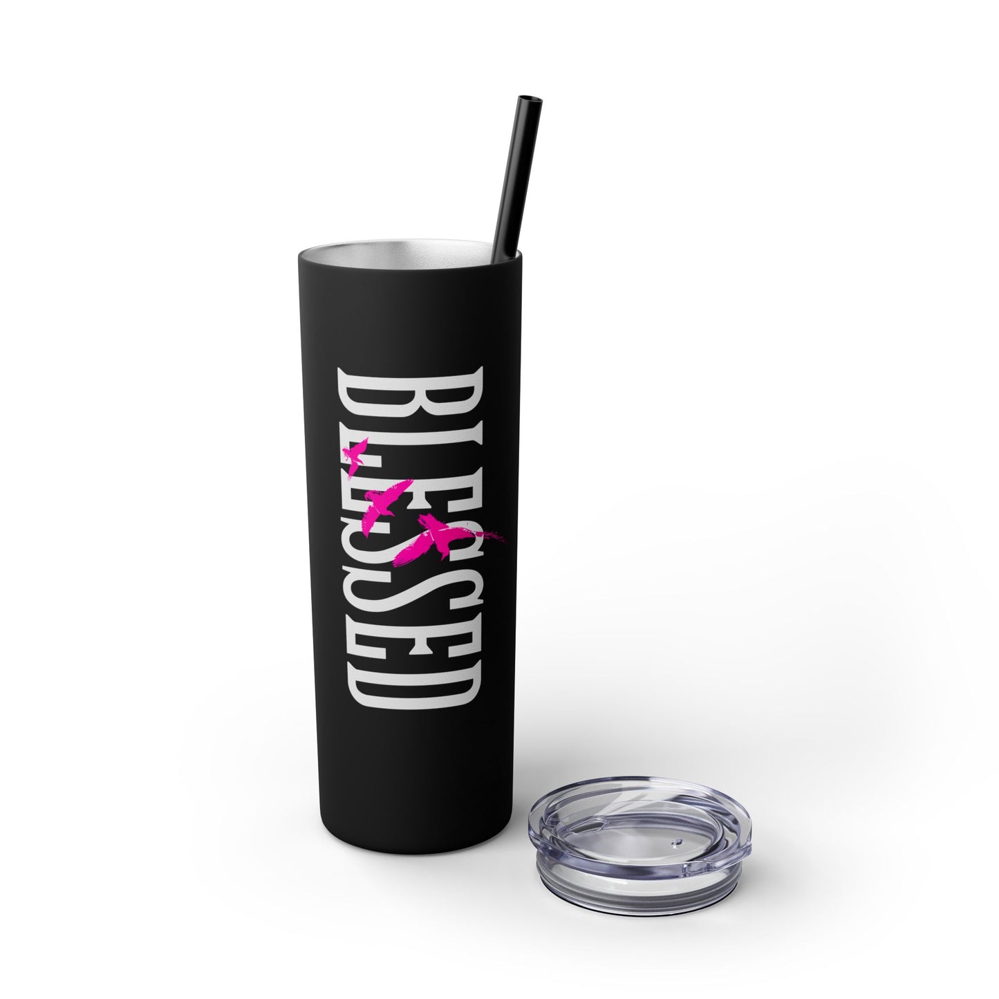 Blessed Skinny Tumbler with Straw, 20oz