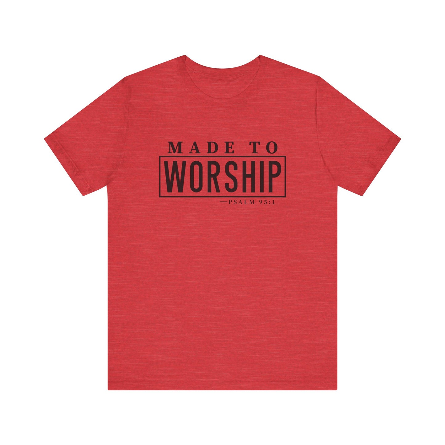 Made to Worship Black Letter Short Sleeve Tee