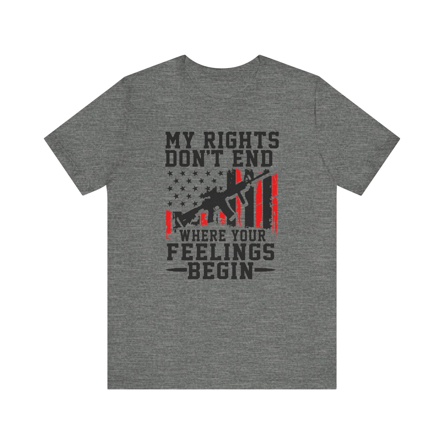 My Rights Don't End Black Letter Short Sleeve Tee