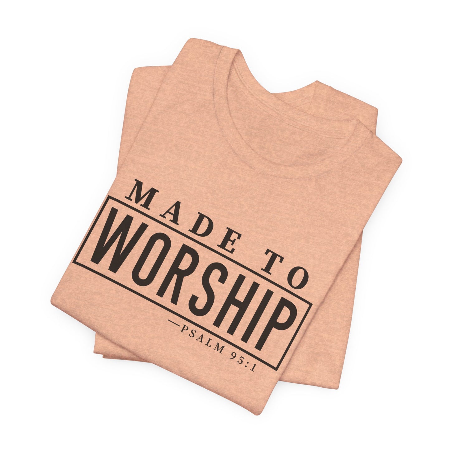 Made to Worship Black Letter Short Sleeve Tee