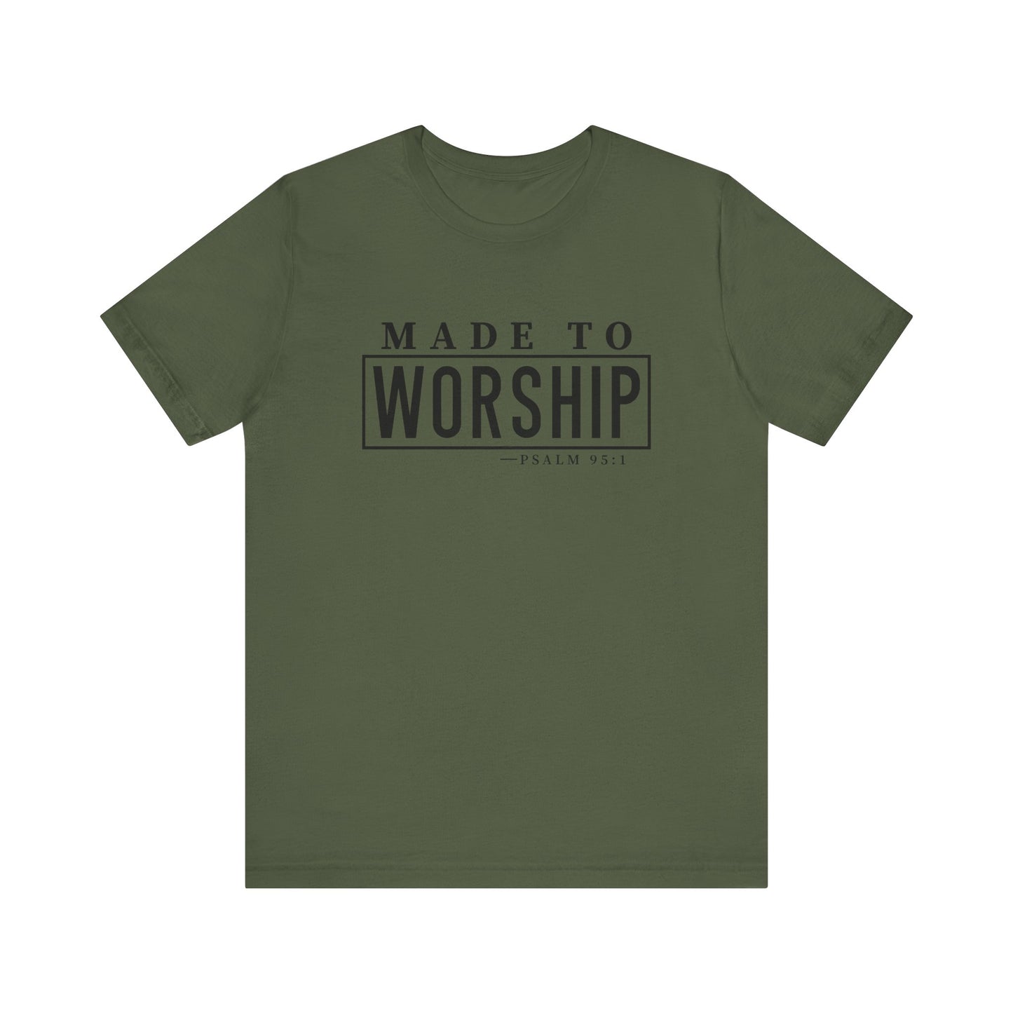 Made to Worship Black Letter Short Sleeve Tee