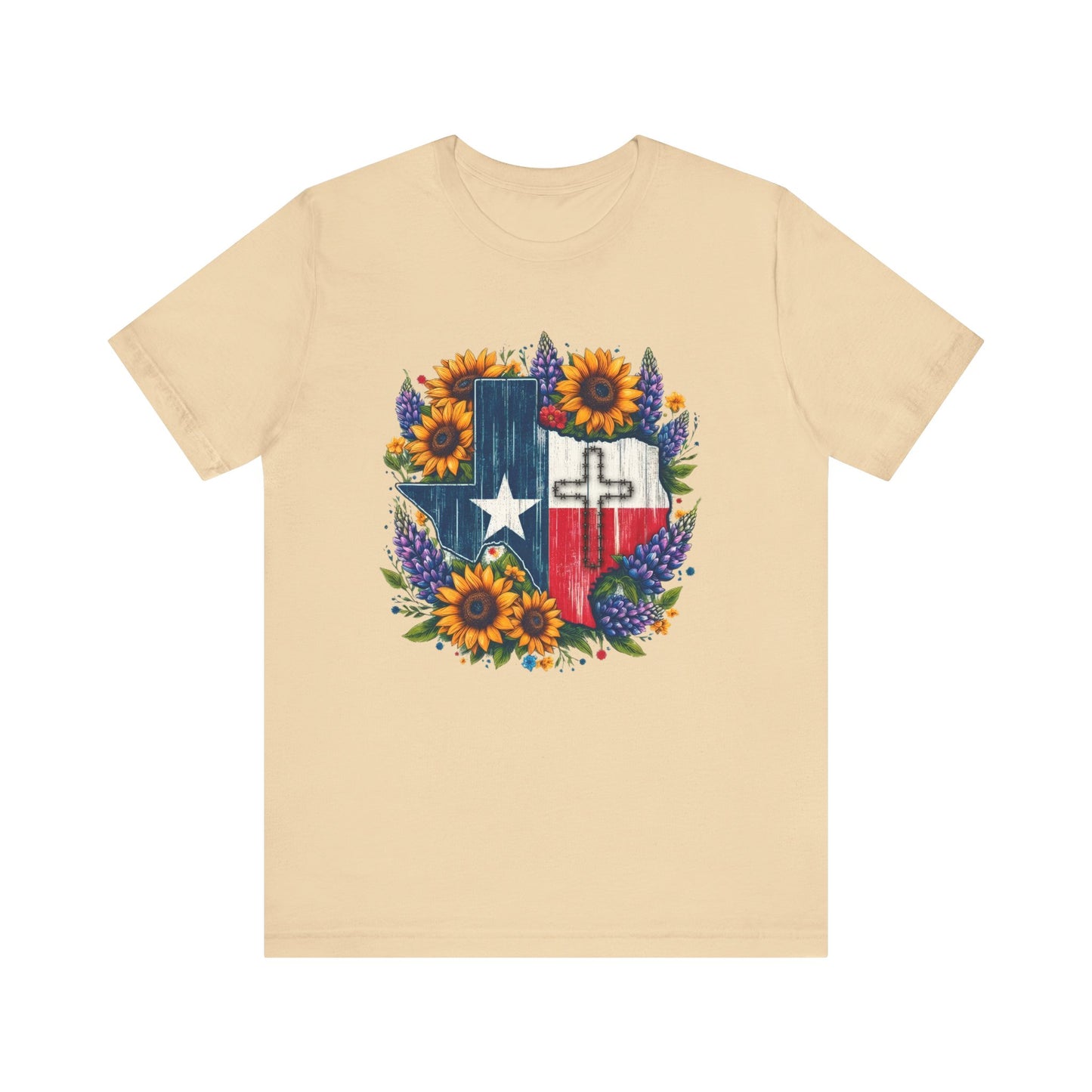 Floral Texas Cross Short Sleeve Tee